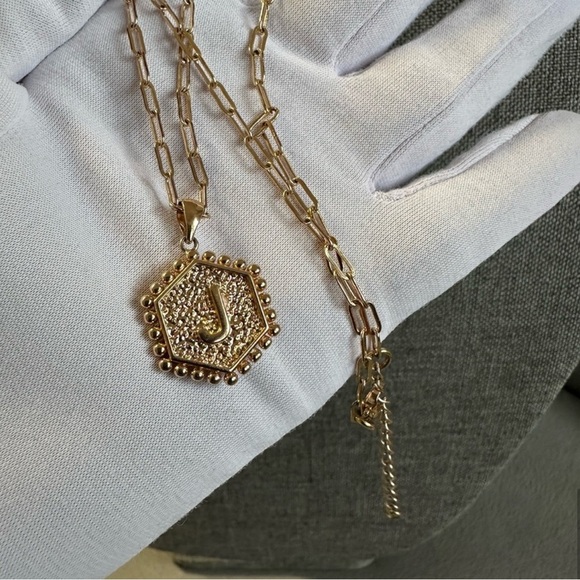 Elegant Gold Plated “J” Initial Necklace - Picture 4 of 5